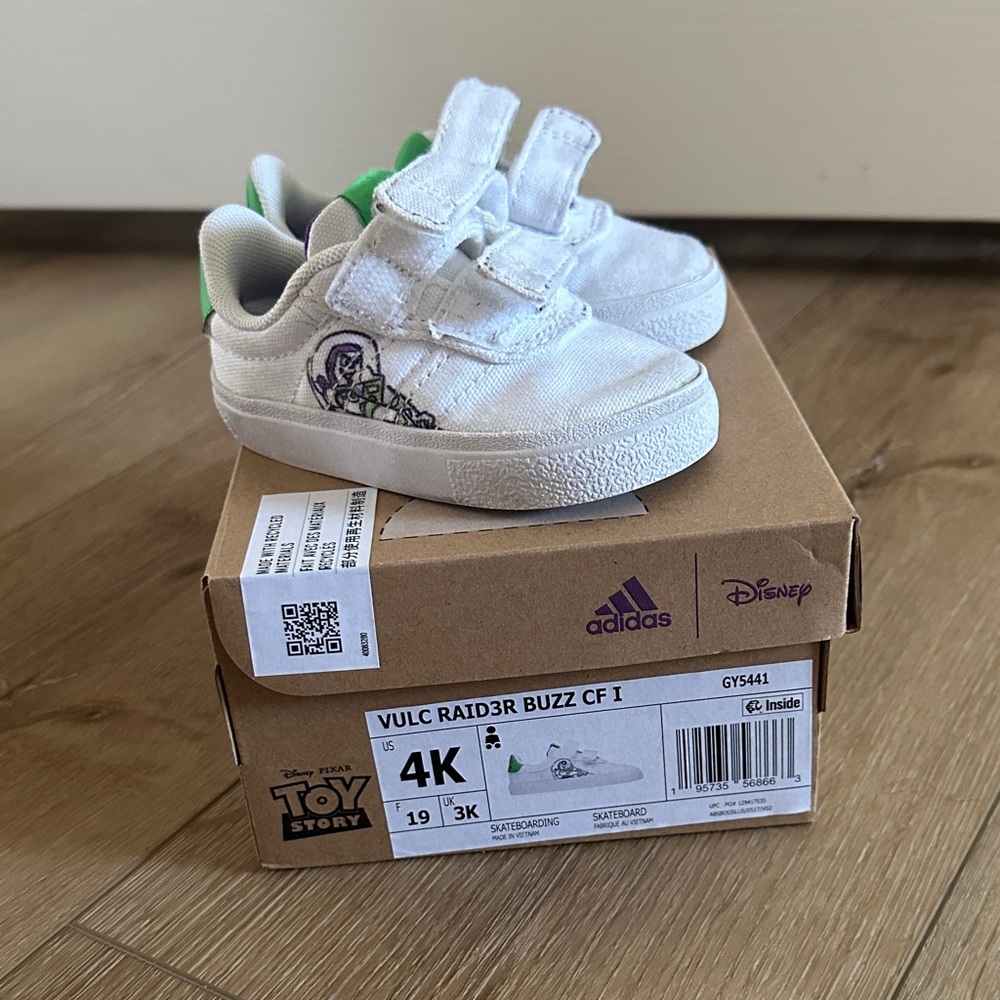 Adidas Kids Buzz Lightyear Sneakers - White and Green